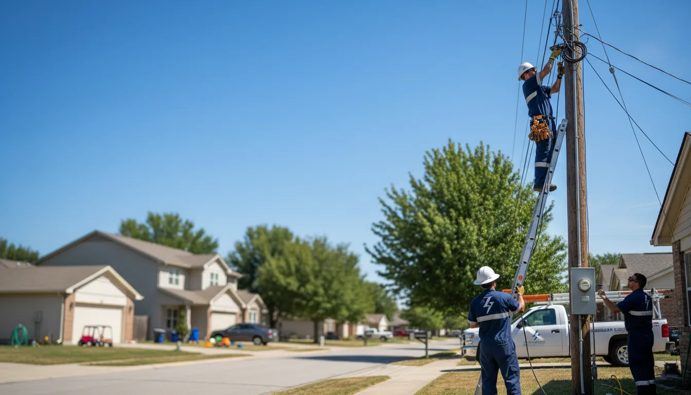 Residential electrician providing installation services in Cooter, MO